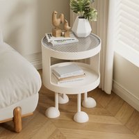 Lighted Bedside Cabinet Modern Storage Shelf Bedroom Side Stand Small Coffee Desk Creative Corner Shelf