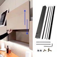 Aluminum Rail Mechanism Kitchen Lift up Wall Cabinet System Door Track Synchro Hidden Mover Vertical Sliding Hardware