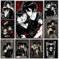 Game The Coffin Of Andy And Leyley Poster Sticker Self Adhesive for Playroom Bedroom Hallway Home Wall Art Decor Gift