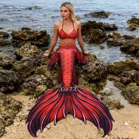 Adult Mermaid Tail Swimsuit Mermaid Ears Fish Skin Simulation Fish Oceanarium Shooting Performance You Can Swim with Flippers