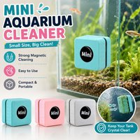Mini Magnetic Aquarium Glass Cleaner Square Algae Scraper Plastic Fish Tank Cleaning Brush Floating Maintenance Tool