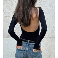 Women's Unique Design Solid Color Backless Sexy and Comfortable Jumpsuit