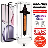 3Pcs HD Full Cover Tempered Glass for Honor Magic 7 6 5 Pro Lite X9c X9b 400 300 200 Pro 90 One Cilic Dust Free Screen Protector