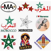 AliExpress NONE MA Morocco Flag Map Emblem PVC Car Sticker for Decorate Car Van Bicycle Wall Helmet Window Motorcycle Decal Accessories