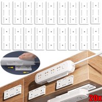 Self Adhesive Power Strip Holder Desktop Socket Wall-Mounted Cable Organizer Wire Management Fixed Holder Router Plug Racks