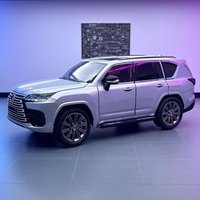 Modèle de voiture de luxe en alliage LX600 SUV 1:24, jouet en métal moulé sous pression, véhicules tout-terrain, Collection de modèles de voiture, son et lumière, jouet pour enfants, cadeau