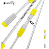 Sougayilang 2 Section Spinning/Casting Fishing Rod High Carbon Lightweight Anti-Tangle Guides Non-Slip Grip 4-21g Lure Weight