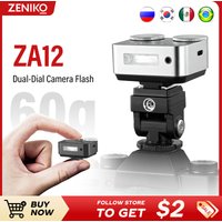 Mini ZENIKO ZA12 Flash for SONY zv1, Fujifilm xt5 mirrorless cameras, external top lights, hot shoes, film