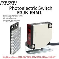 Infrared Mirror Reflective Photoelectric Sensor E3JK-R4M1 4M Sensing Distance Proximity Switch DC12-24V/AC90-250V/ACDC General