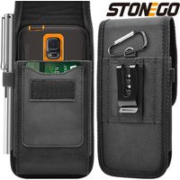 STONEGO Vertical and horizontal holster for 4.0 to 6.7 inch mobile phones Oxford fabric nylon strap with wallet and card holder