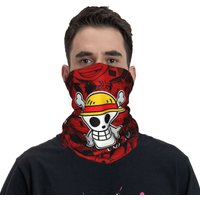 One Piece Anime Bandana Neck Warmer Men Women Winter Ski Tube Scarf Gaiter Straw Hat Luffy Face Cover