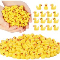 50Pcs Mini Resin Ducks Tiny Ducks Figurines Bulk for Miniature Dollhouse Decor Accessories Garden Aquarium Potted DIY Ornament