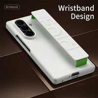 Soft Silicone Elasticity Wrist Strap Case For Samsung Galaxy Z Fold 8Ultra 8 7 6 5 5G Screen Protector Film Shockproof PC Cover