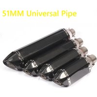 38-51mm Universal Stainless Steel Motorcycle Exhaust Vent Pipe With Muffler 310/370/470/570mm For ATV Street Bike