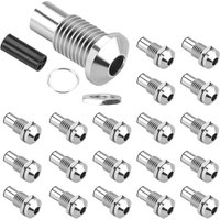 DAIERBUMP 20Pcs 5MM LED Holder LED Mount LED Lamp Bezel Round Copper Chrome Plated Emitting Diode LED Bezel Holder