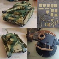 1/16 HENG LONG Panzer IV H Type Modification Unpainted Kit Turret Upgraded Parts Military Plastic Parts PLA Printing DIY