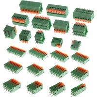 10Pcs 2.54mm Pitch KF141V KF141R Push-in Spring Screwless Terminal Block Straight/Bent Foot 1/2/3/4/5/6/7/8/9/10P PCB Connector