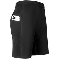 AliExpress NONE Men‘s Compression Short Pants Elastic Quick Dry Running Fitness Shorts With Pocket Big Size Black Tight Gym Training Pants