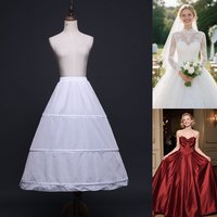 Neuer weißer Petticoat mit 3 Reifen, langer Unterrock, Krinoline, Krinoline-Rock