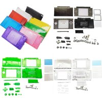 Custom Transparent Full Replacement Housing Shell for Nintendo DS Lite, Clear Transparent Button Screw Custom Console Case Cover