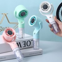 1Set Water Spray Mist Fan Outdoor Portable Handheld Spray Fan Student Dormitory Mini Fan Summer Supplies Cooling Tools·