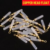 50pcs Anti Knot Silicone Copper Head Float Rest Fishing Float Fishing Floats Rotation Boia Float Tube Fishing Accesoires