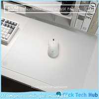 Atom Photovoltaic Glass Mouse Pad Gaming Grade Ultra Steel Tempered Glass Upgrade Smooth Fps Esports Game Desk Pad Home Pad