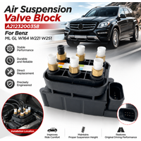 Luftfederungsventilblock für Mercedes-Benz W164 W166 W221 W251 ML GL R-Klasse, Magnetventilsteuergerät OE A2123200358 A2513200358 Ersatzteile