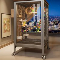 Luxury Flight Bird Cages Outside Goods Wooden With Wheels Bird Cages Inseparable Pedestal Toys Jaula Para Canarios Bird Supplies