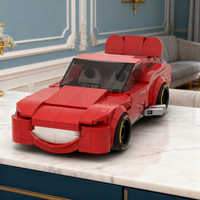 272pcs MOC Lightning McQueen City Champions Model Building Blocks Creative Gift DIY Display Decor Adult Premium Kids Desk Home