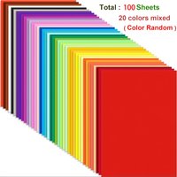 100pcs Color A4 Paper 20 Color Copy Paper Printing Paper Color Hand Folding Paper