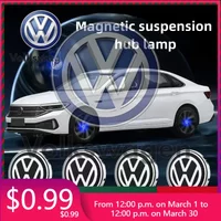 Car Sticker VW 4pcs Hub Led Lights Cap Car Floating Illumination Wheel Center Covers Caps For Volkswagen golf4/6/7 toutan p