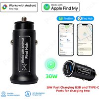 Mini localisateur GPS universel, chargeur de voiture, allume-cigare, adaptateur USB type-c, utilisation cachée pour IOS Apple ou Google Find My APP