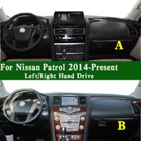 Couverture de tableau de bord de voiture, tapis de tableau de bord antidérapant et Anti-saleté, pour Nissan Patrol VI Mk6 Nismo Armada Y62 VK56 2014 – 23