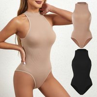 Buttoned High Elastic Skin-Friendly Waist-Cinching Body Shaping Strap Tight-Fitting Women Tummy Control One-Piece Bodysuit