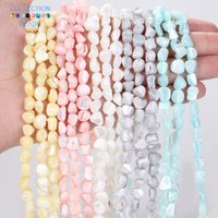 7-8mm Natural Colorful Seashell Beads Irregular Loose Spacer Beads For Jewelry Making DIY Bracelet Necklace Handmade