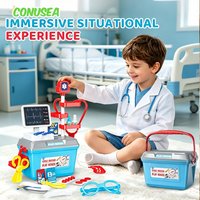Career Role Play Toys Simulation Doctor Tools Tool Box Kitchen Set Hamburg Ice Cream Dessert Pretend Play Toy Set for Boys Girls