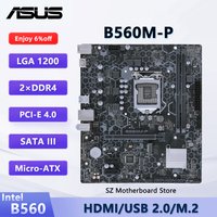 ASUS B560M-P motherboard B560 placa mãe LGA1200 CPU Support i9-11900K i7-11700KF i5-11600KF i3-11100 memoria ram DDR4 M.2 MATX