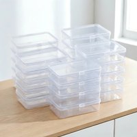 12-Pack Transparent PP Plastic Storage Boxes Set Durable Containers with Secure Latches for Craft Organization And Storage
