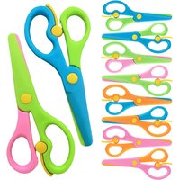 Plastic Scissors Double Color Splicing Handmade DIY Safe Scissors Office Art Supplies Student Specific Paper Cuttings Tools TMZ