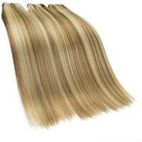 Sleek P6/613 Human Hair Bundles For Women 4# Brown Colored Human Hair Extensions Colored Human Hair 613 Blonde Brazilian Hair