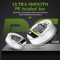 ZUKIBO Laser Nano Braided Fishing Line White Multifilament PE Smooth Thin Super Soft Strong Fishing Line Antibite Wear Resistant