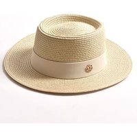 Ribbon Women's Beach Hat Summer Straw Sun Hats for Women Indented Crown Jazz Fedora Hat XKTYM06