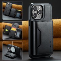 Detachable 2-in-1 Magnetic Wallet Case with Multi Cards Pocket For iPhone 16 17 Pro Max 17Air 15 14 Plus 13 12 For Magsafe Cover