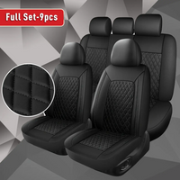 All-Season Quilted Faux Leather Car Seat Covers Universal Fit Most Cars image 4
