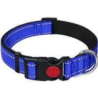 Adjustable Reflective Dog Collar Safety Buckle Nylon Pet Neck Strap Soft Breathable No Pull Training Collars