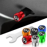 4Pcs Styling Wheel Tire Valve Air Stem Cap Duust Covers For Mercedes Benz W206 Class C200L CLA GLA W203 W220 W213 W211 W212 W201