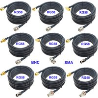 RG58 BNC Male/Female to SMA Male/Female Connector 50Ohm RG-58 RF Coaxial Extension Cable BNC to SMA Connector Jumper Pigtail