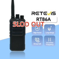 Retevis RT86A Walkie Talkie Professional Long Range Long Battery Life Durable 2500 mAh Two Way Radio for Outdoor Business