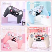 Hot new Action Figures Cinnamoroll Kuromi Pochacco Cartoon Ps5 Ns Pro Cute Switch Pro Gamepad Protecte Case Anti Fall Digital